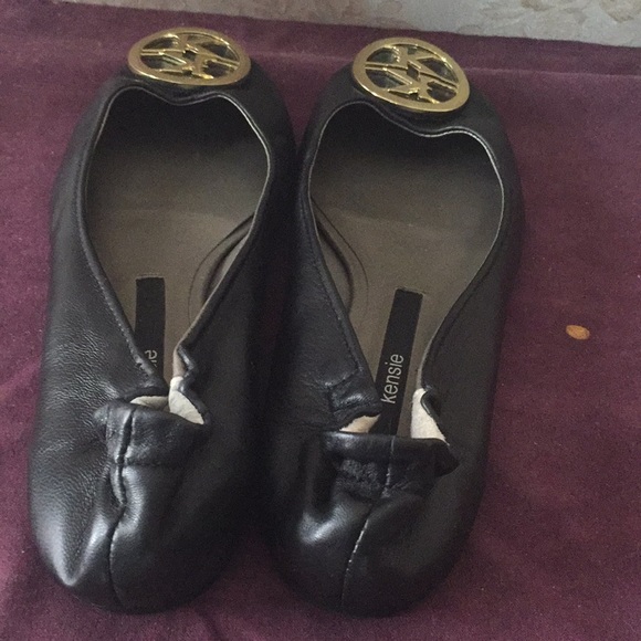 EUC KENSIE Trudy Dress Flat Shoes Faceted Logo Slip On - Picture 4 of 7